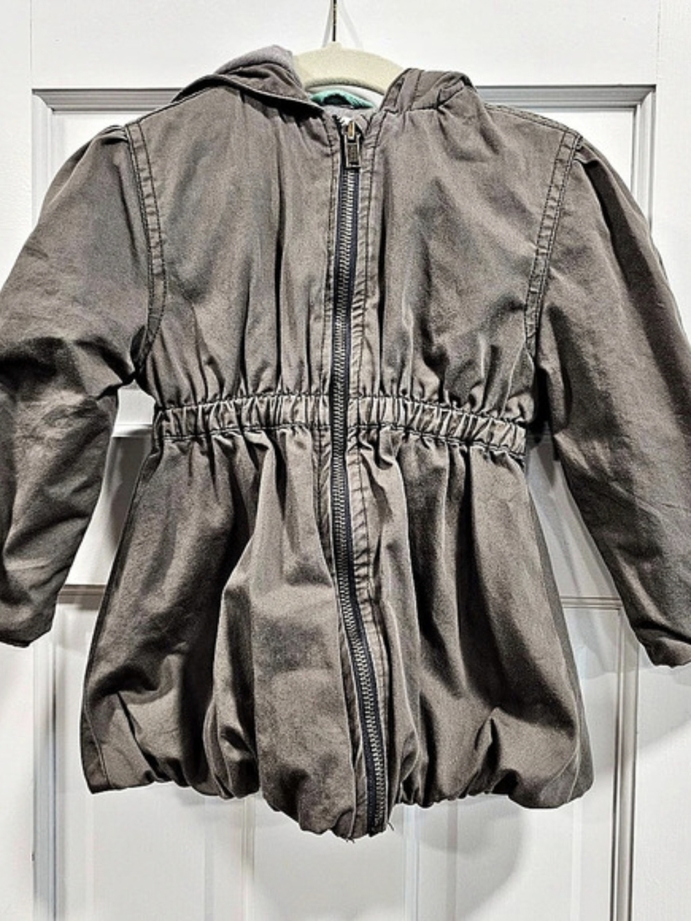 Peek Little Peanut Olive Green Hooded Bubble Hem Parka Jacket 18-24 Months